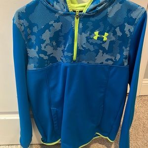 Under Armour, cold gear, loose quarter zip hooded top